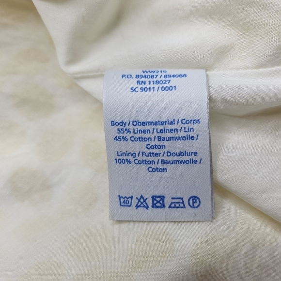 Boden Yellow Sleeveless Linen/Cotton Dress. Size 6 - Picture 15 of 15